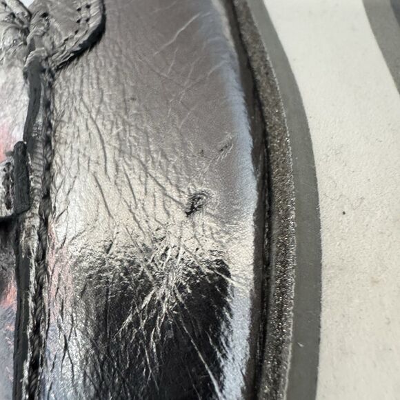 Johnston & Murphy Metallic Silver Platform Wedge Slip On Loafer Women 8 M Chain - Picture 5 of 15